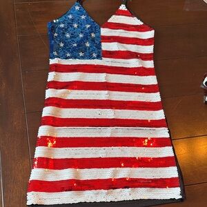 Patriotic Sequin Kids Dress